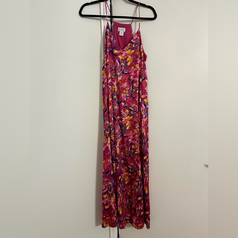 NICOLE MILLER NEW YORK Women's Muted Floral Print Maxi Dress NWT